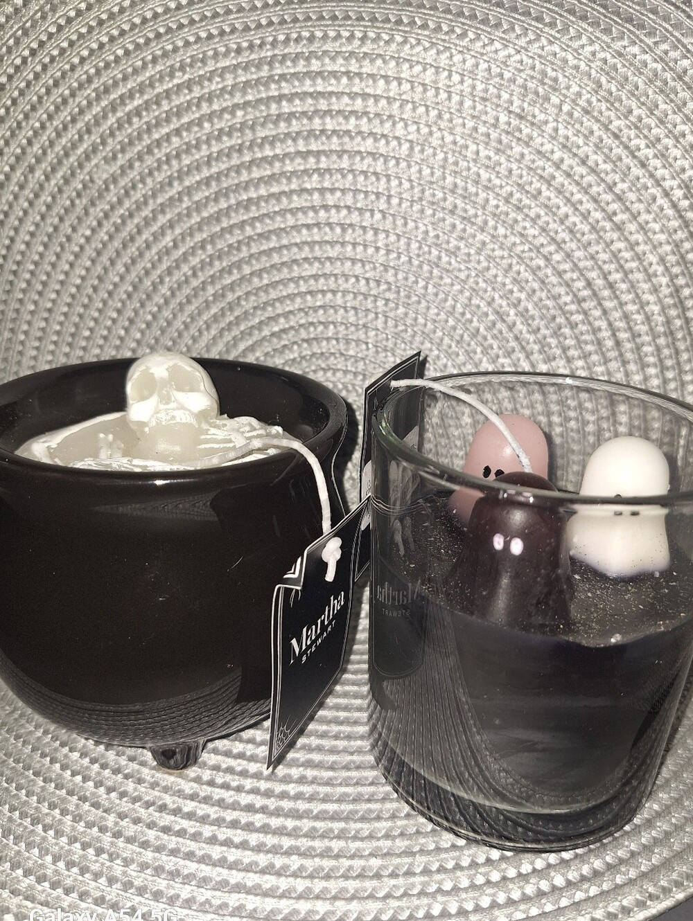 Martha Stewart Black Cauldron and Ghost Trio Candle